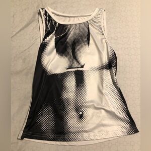 SHEIN Monochrome Graphic Tank Top